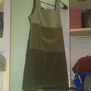 City Triangles Olive Green Tiered Mini Dress